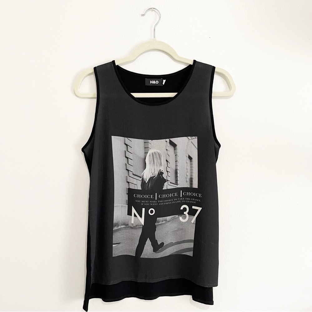 Women’s Graphic Tank Top Muscle Sleeveless Tee Chic Festival Quote Text Size M
